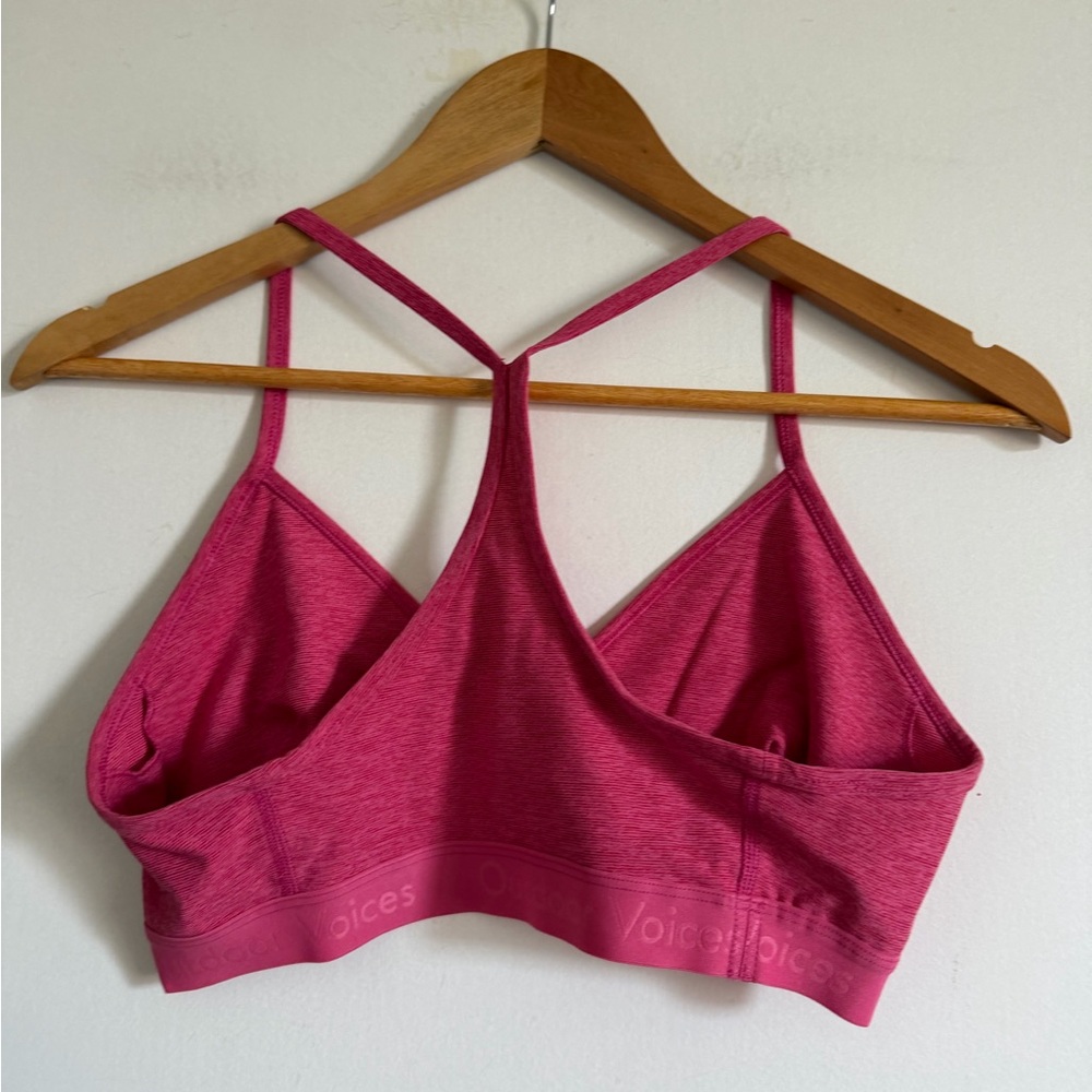Outdoor Voices Pink Racerback Athletic Sports Bra size Medium EUC - Picture 2 of 4